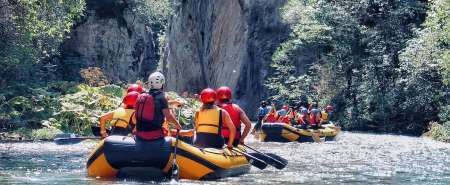 Discesa di soft rafting sul fiume Nera in Umbria
