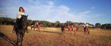 Passeggiata a cavallo nella pineta di Ostia