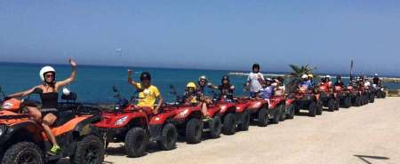 Percorso in quad sulla spiaggia di Kamarina a Ragusa